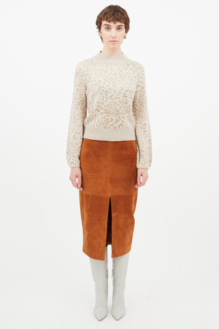 Veronica Beard Cream & Beige Knit Sweater