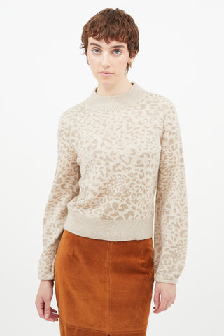 Veronica Beard Cream & Beige Knit Sweater