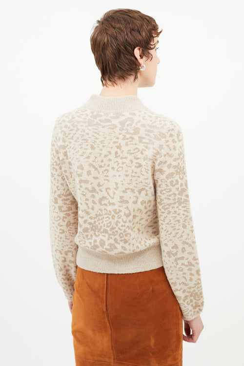 Veronica Beard Cream & Beige Knit Sweater