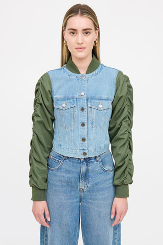 Veronica Beard Denim & Nylon Emelia Jacket