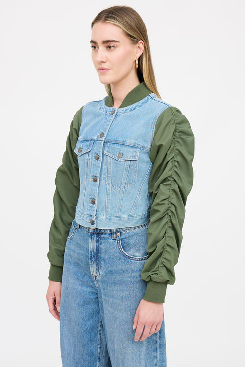 Veronica Beard Denim & Nylon Emelia Jacket