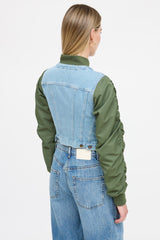 Veronica Beard Denim & Nylon Emelia Jacket