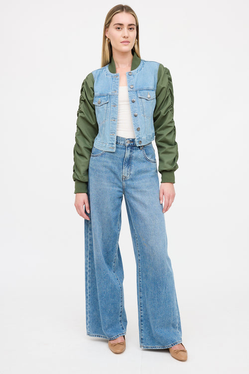Veronica Beard Denim & Nylon Emelia Jacket