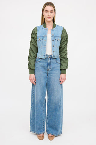 Veronica Beard Denim & Nylon Emelia Jacket