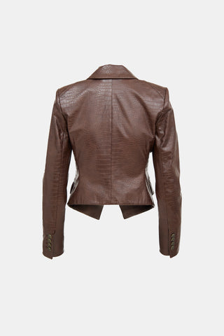 Veronica Beard Faux Leather Cooke Blazer