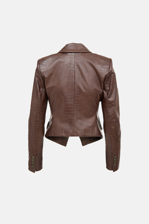 Veronica Beard Faux Leather Cooke Blazer
