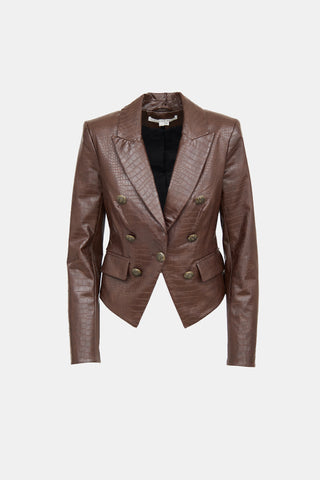 Veronica Beard Faux Leather Cooke Blazer