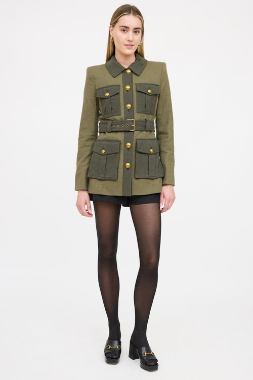 Veronica Beard Cotton Military Jacket