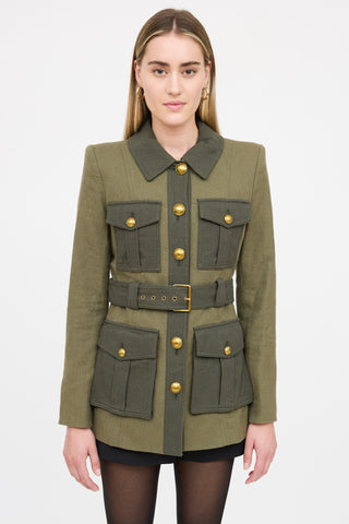 Veronica Beard Cotton Military Jacket