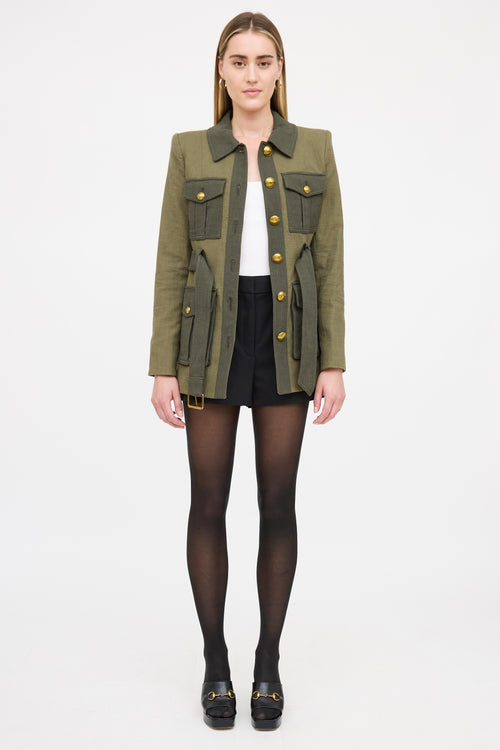 Veronica Beard Cotton Military Jacket