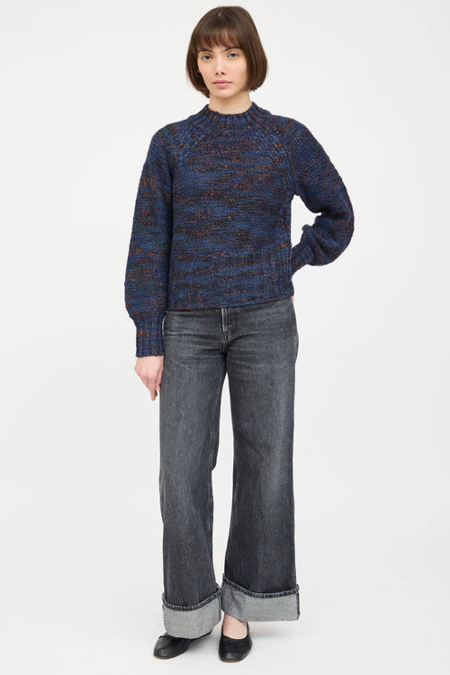 Veronica Beard Knit Marbled Sweater