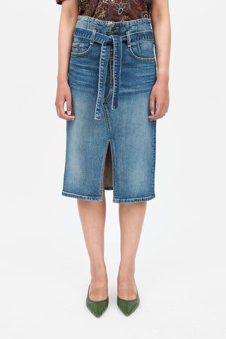 Veronica Beard Denim Denton Skirt