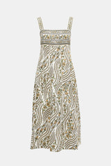 Veronica Beard Linen Floral Rye Dress