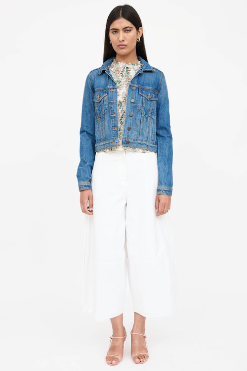 Veronica Beard Button Up Jean Jacket