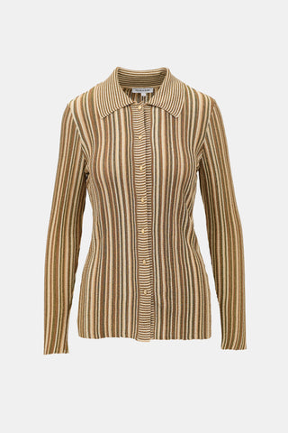 Veronica Beard Metallic Knit Landon Cardigan