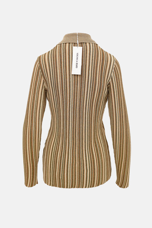 Veronica Beard Metallic Knit Landon Cardigan