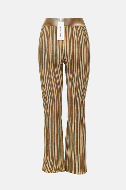 Veronica Beard Metallic Knit Massaro Pant