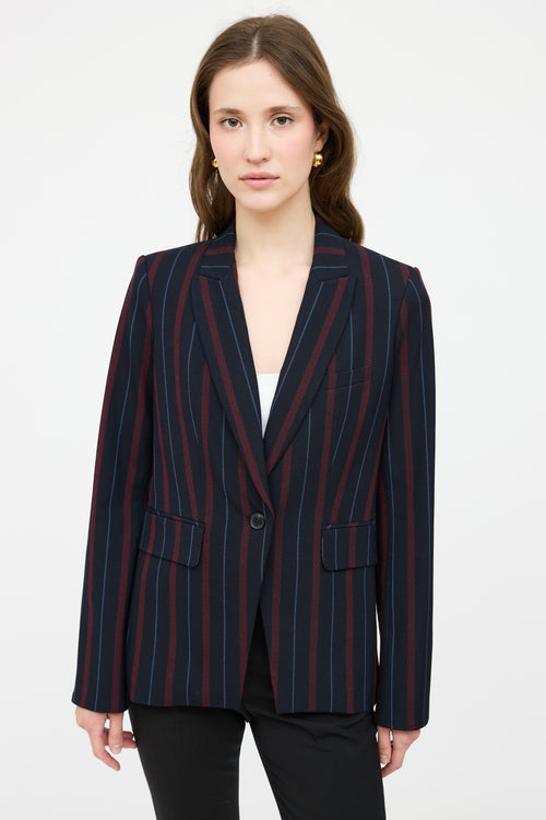 Veronica Beard Single Breasted Striped Blazer