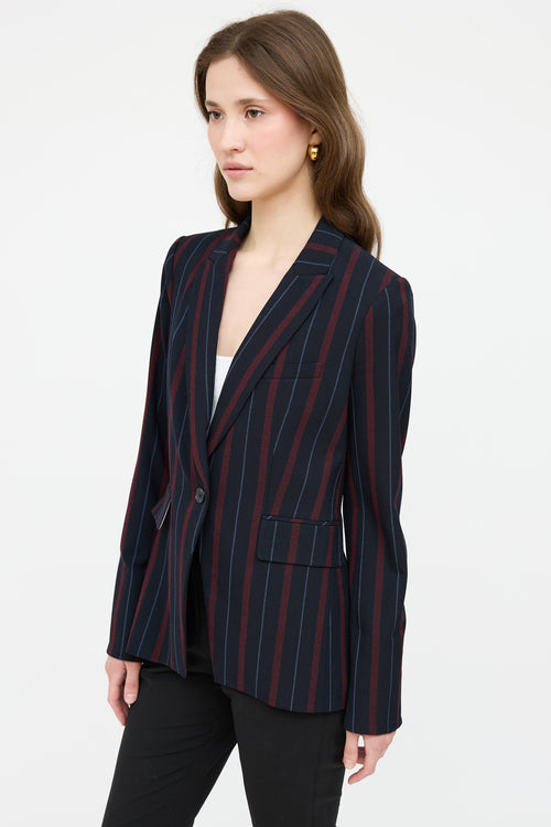 Veronica Beard Single Breasted Striped Blazer