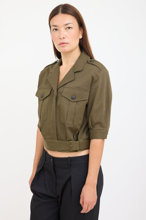 Veronica Beard Olive Military Cargo Jacket