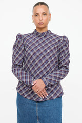 Veronica Beard Isabel Plaid Top