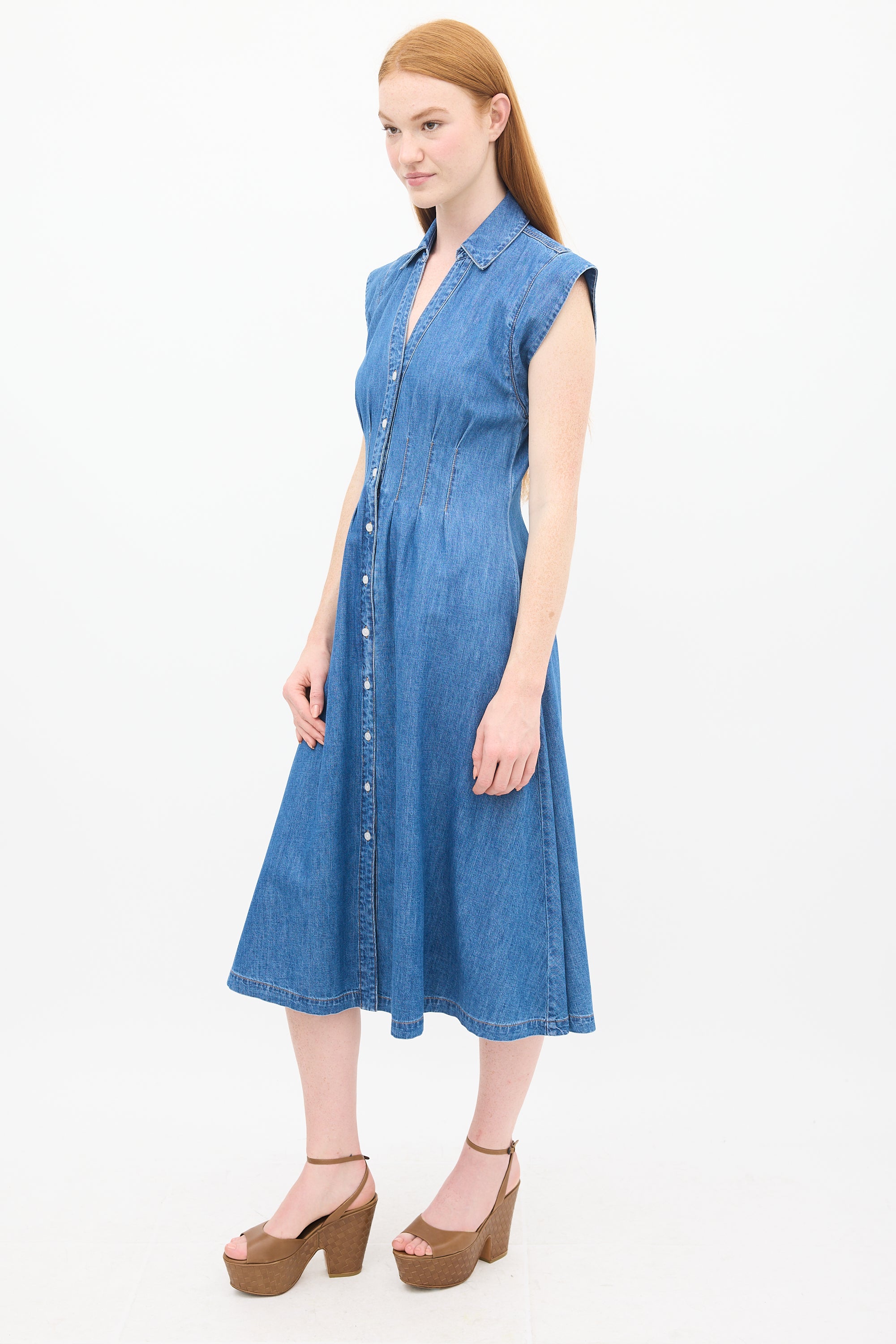 veronica beard ruben cotton midi dress VERONICA BEARD Ruben pleated cotton-twill midi shirt dress