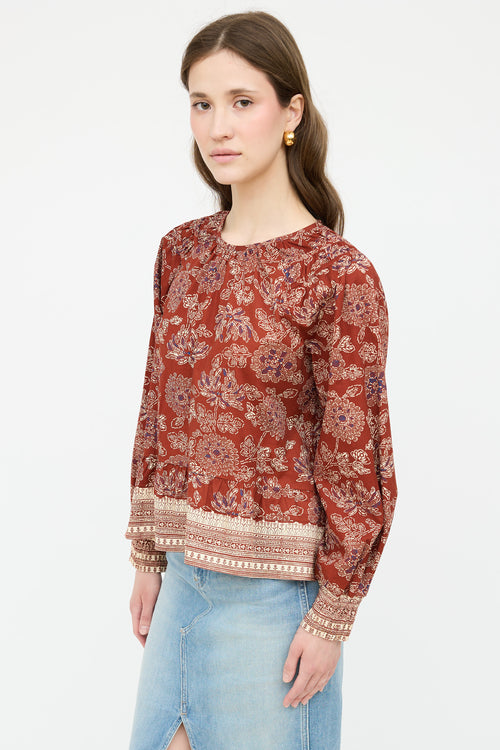 Veronica Beard Cotton Patterned Top