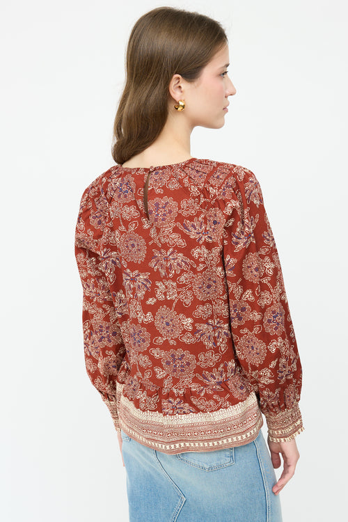 Veronica Beard Cotton Patterned Top