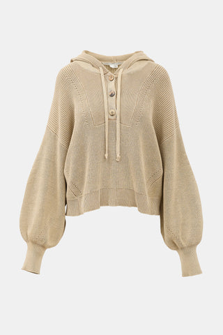 Veronica Beard Rib Knit Ursina Hoodie