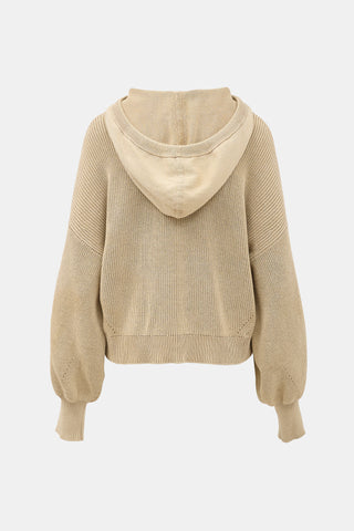 Veronica Beard Rib Knit Ursina Hoodie