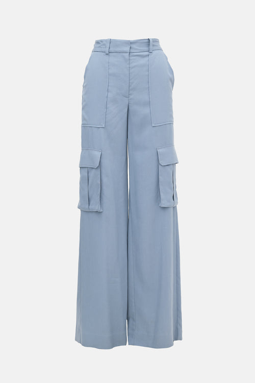 Veronica Beard Saul Wide Leg Cargo Pant