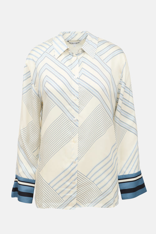 Veronica Beard Silk Delila Printed Blouse