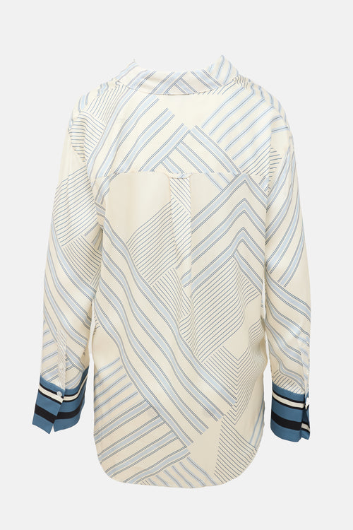 Veronica Beard Silk Delila Printed Blouse