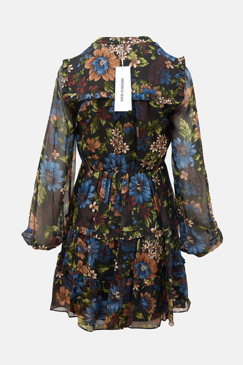 Veronica Beard Silk Floral Justine Dress