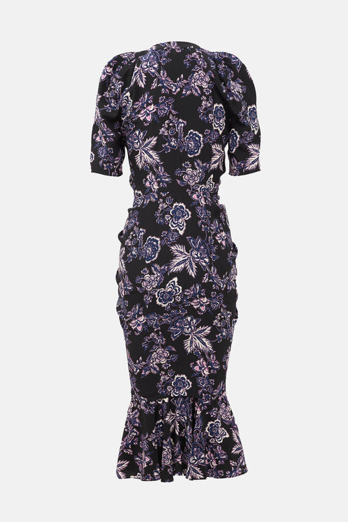 Veronica Beard Silk Floral Kent Dress