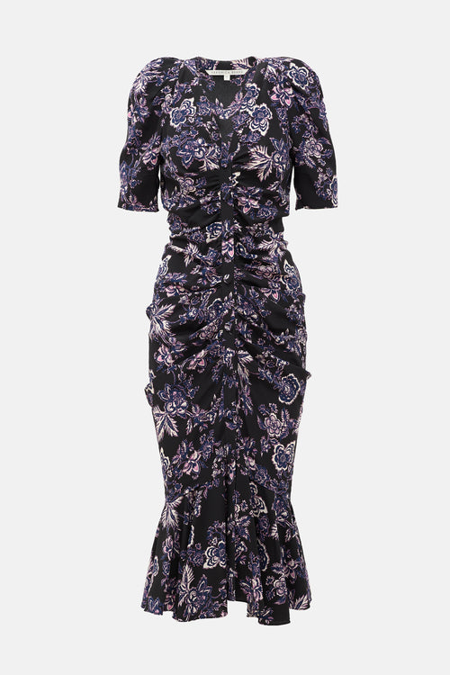Veronica Beard Silk Floral Kent Dress