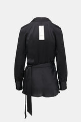 Veronica Beard Silk Satin Viv Wrap Blouse
