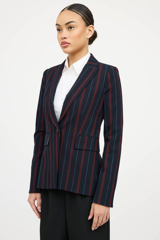 Veronica Beard Striped Peak Lapel Blazer