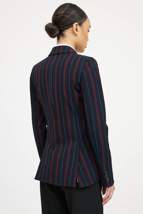 Veronica Beard Striped Peak Lapel Blazer