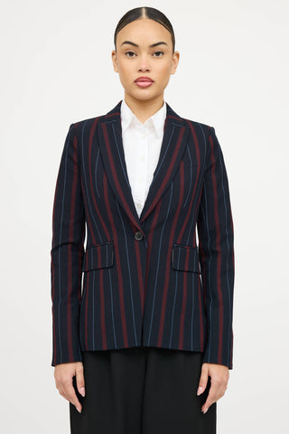 Veronica Beard Striped Peak Lapel Blazer