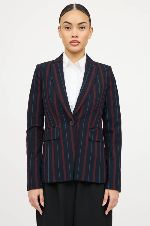Veronica Beard Striped Peak Lapel Blazer