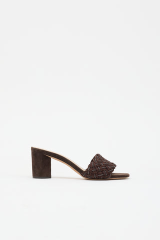 Veronica Beard Suede Block Heel Sandal
