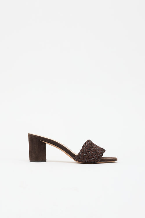 Veronica Beard Suede Block Heel Sandal