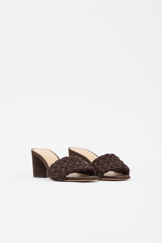 Veronica Beard Suede Block Heel Sandal