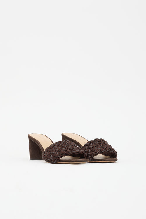 Veronica Beard Suede Block Heel Sandal