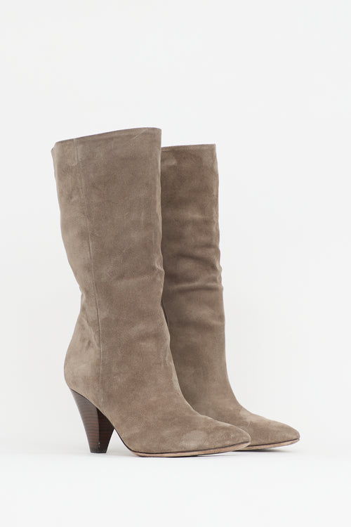 Veronica Beard Suede Blondie Boot