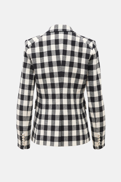 Veronica Beard Tweed Gingham Miller Blazer