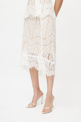 Veronica Beard White & Beige Lace Co-Ord Set
