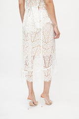 Veronica Beard White & Beige Lace Co-Ord Set