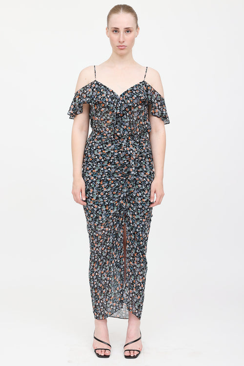 Veronica Beard Silk Floral Sleeveless Dress